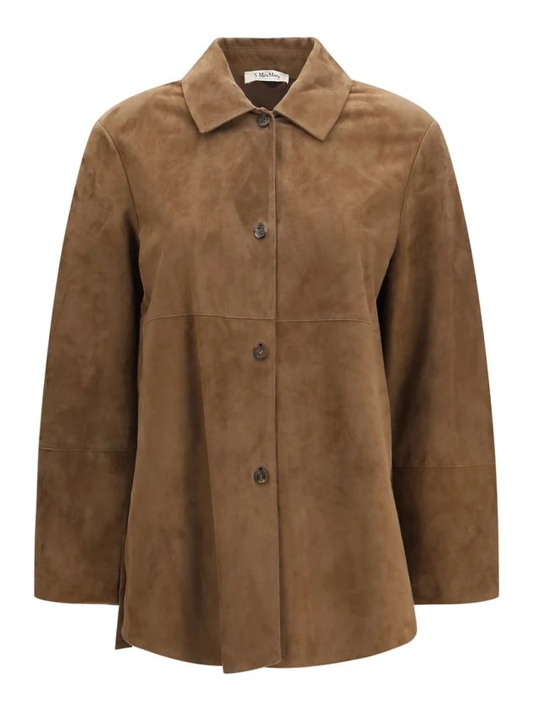 Brown Lamb Ovis Aries Aries Leather Jacket