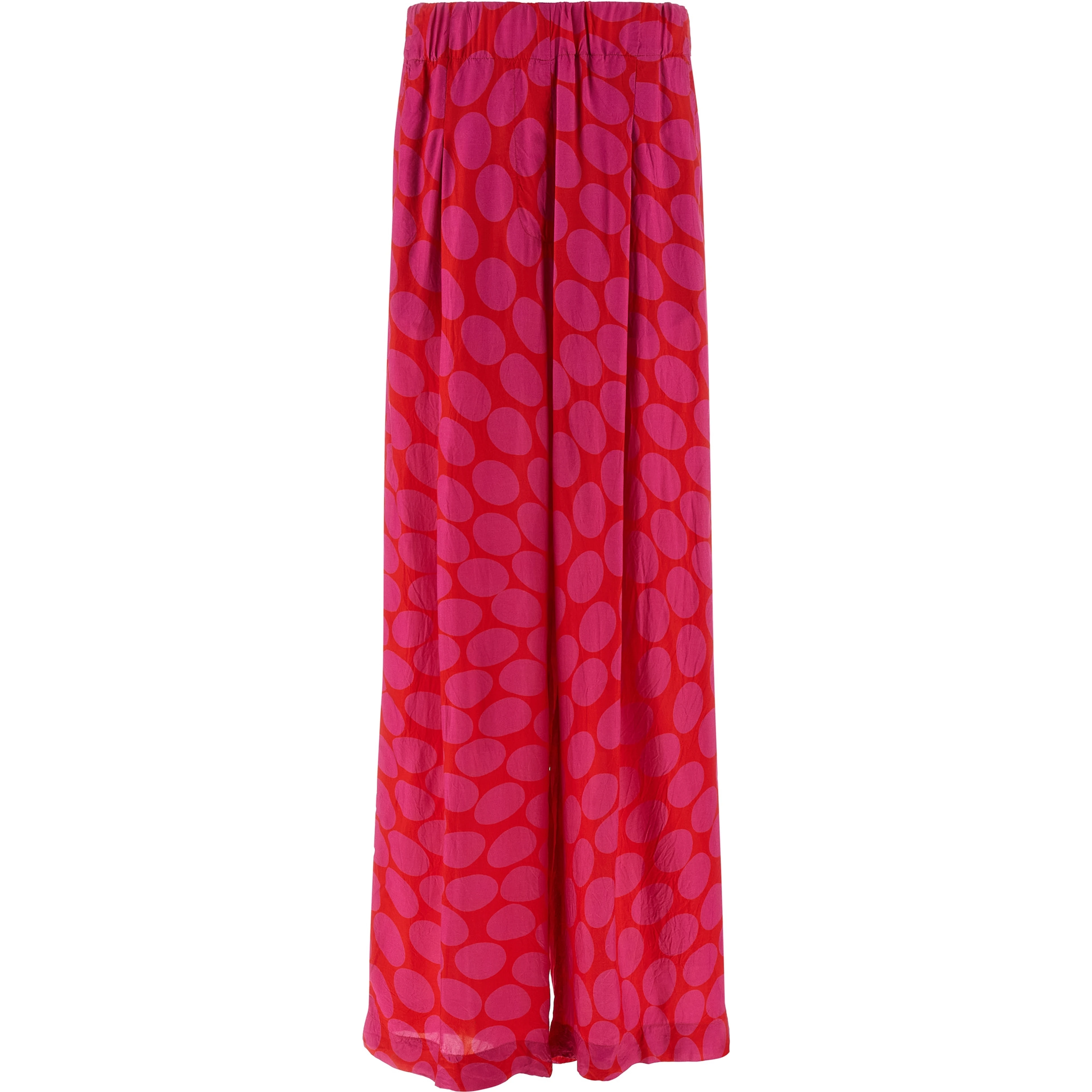 Fuchsia Viscose Casual Pants