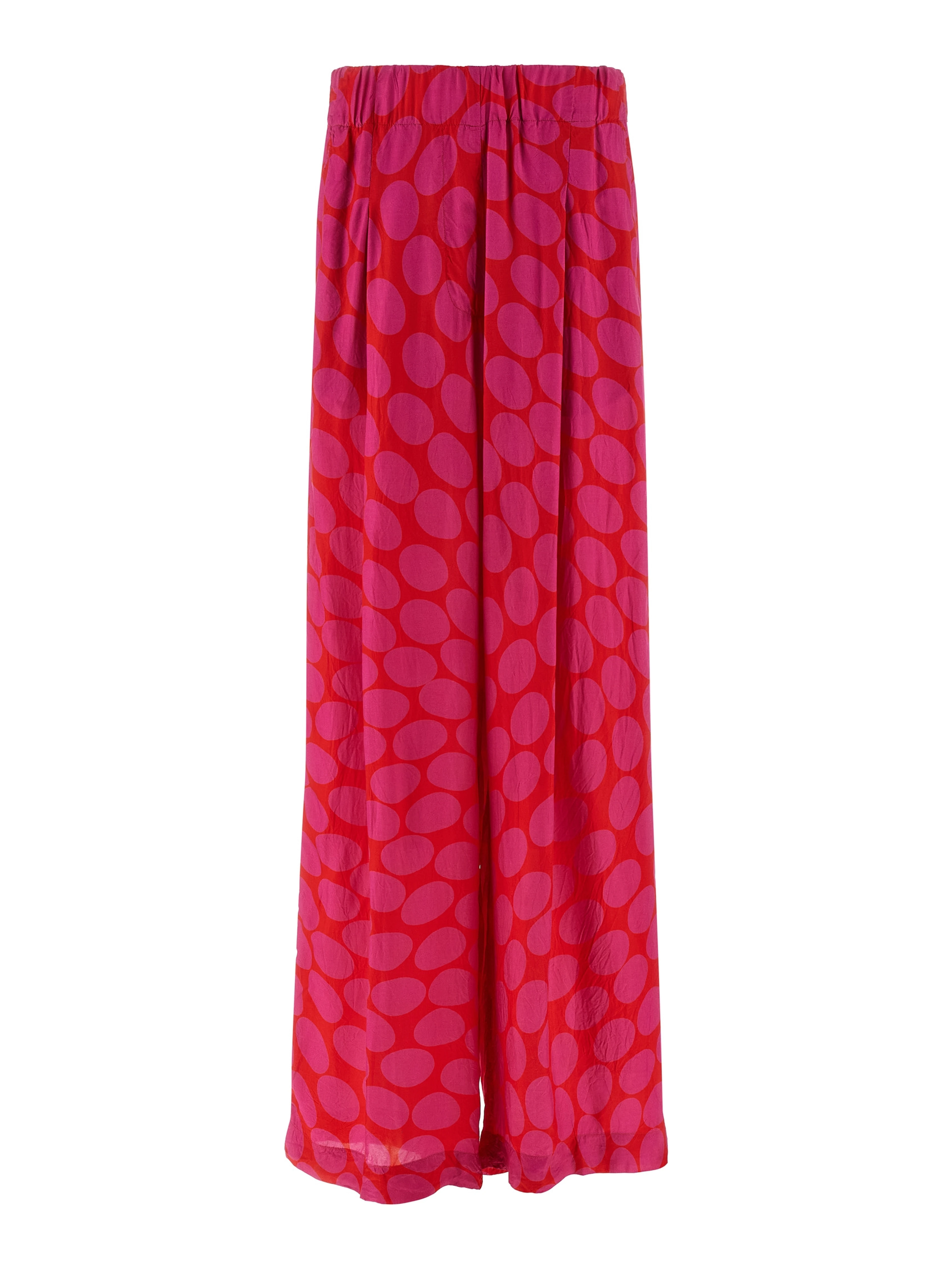 Fuchsia Viscose Casual Pants