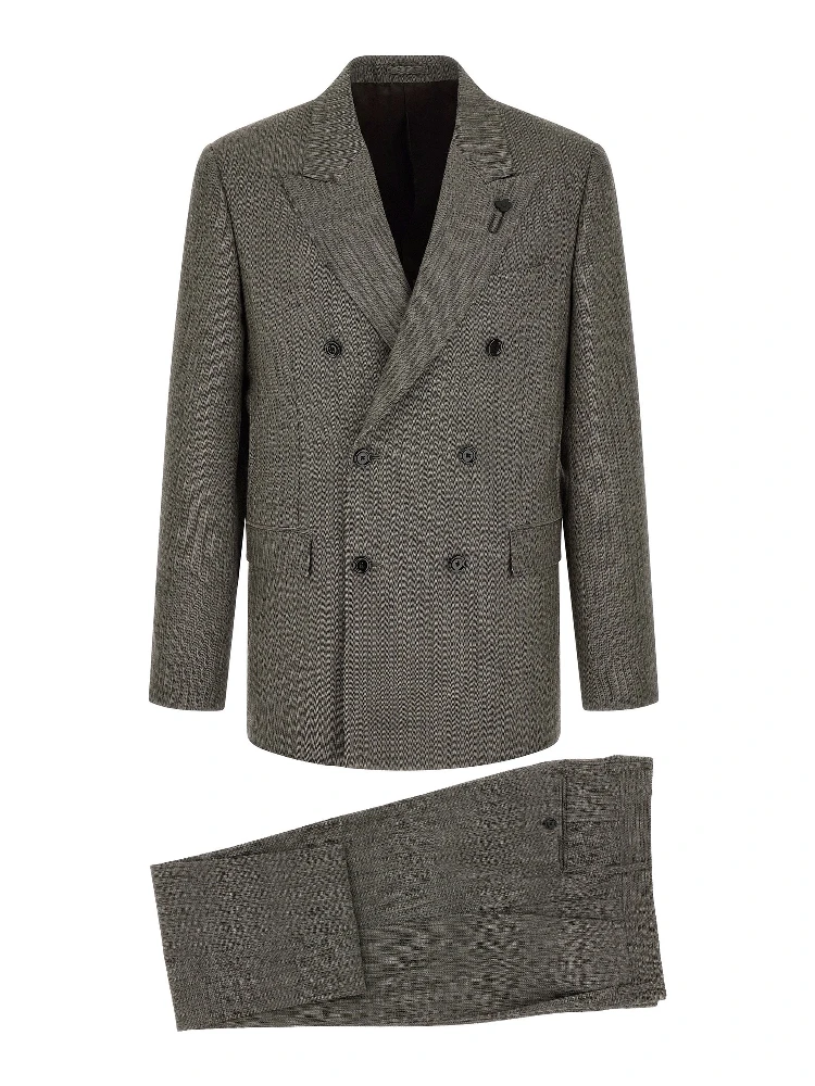 Gray Virgin Wool Two-Piece Suit