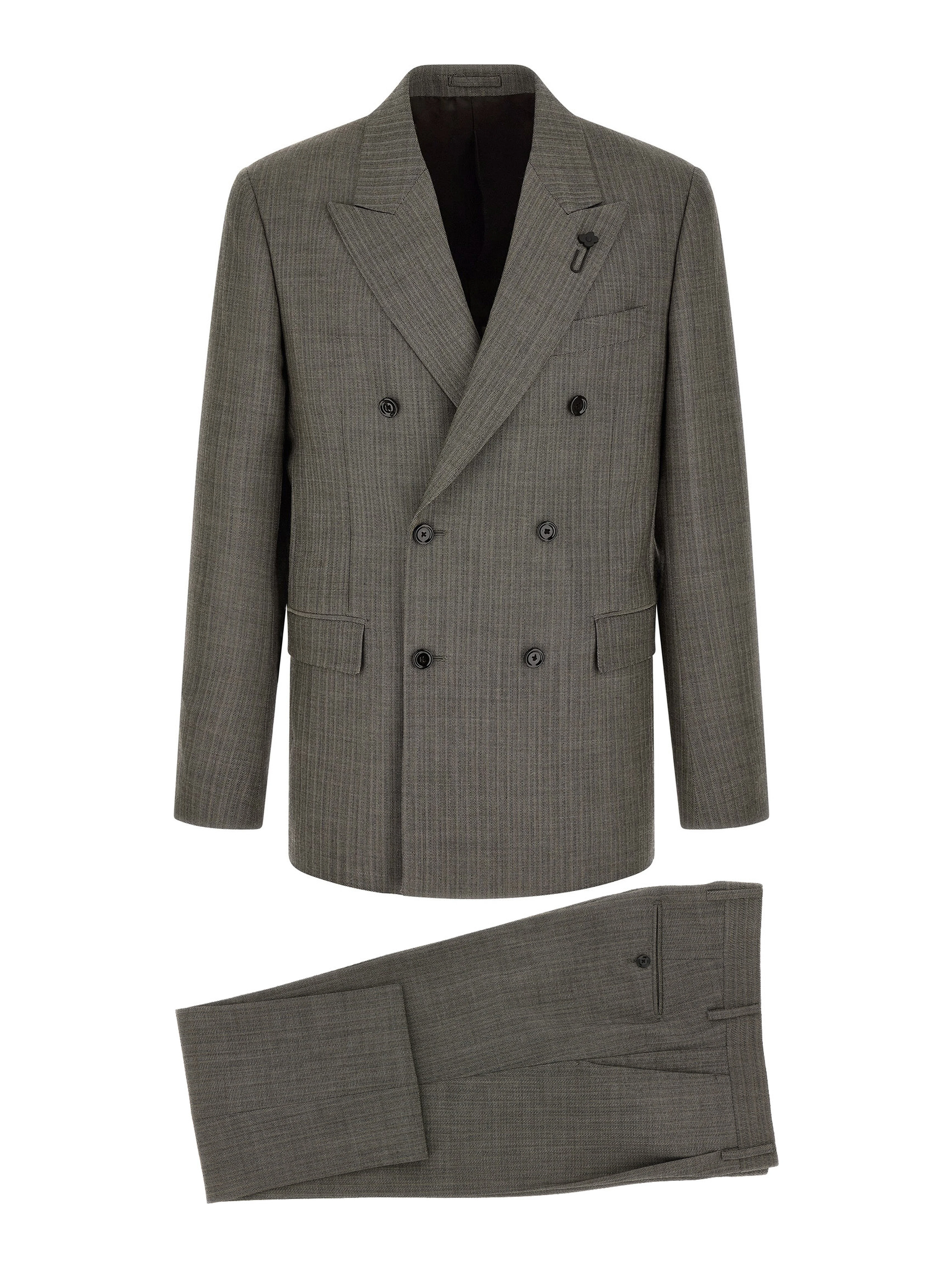 Gray Virgin Wool Two-Piece Suit