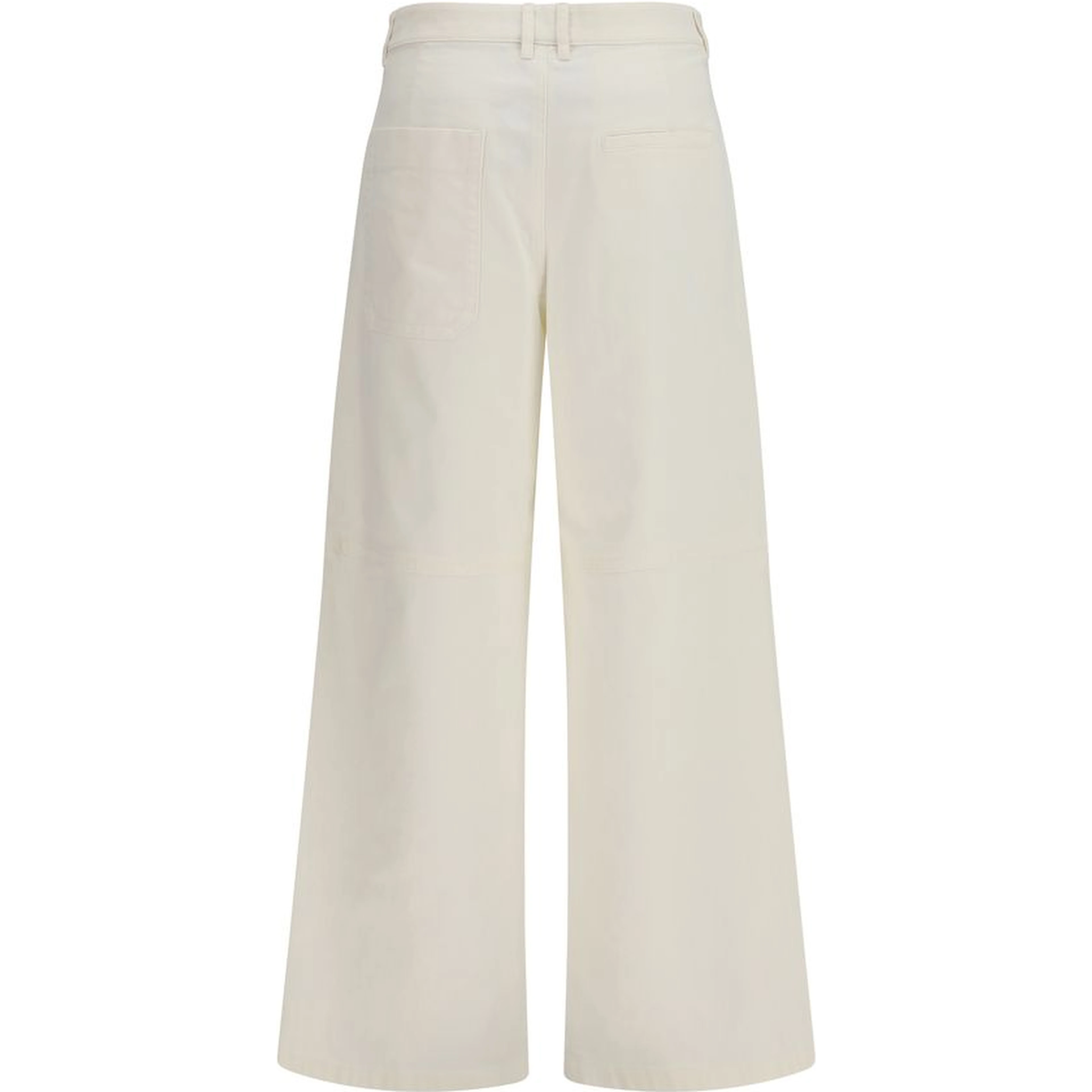 White Cotton Casual Pants