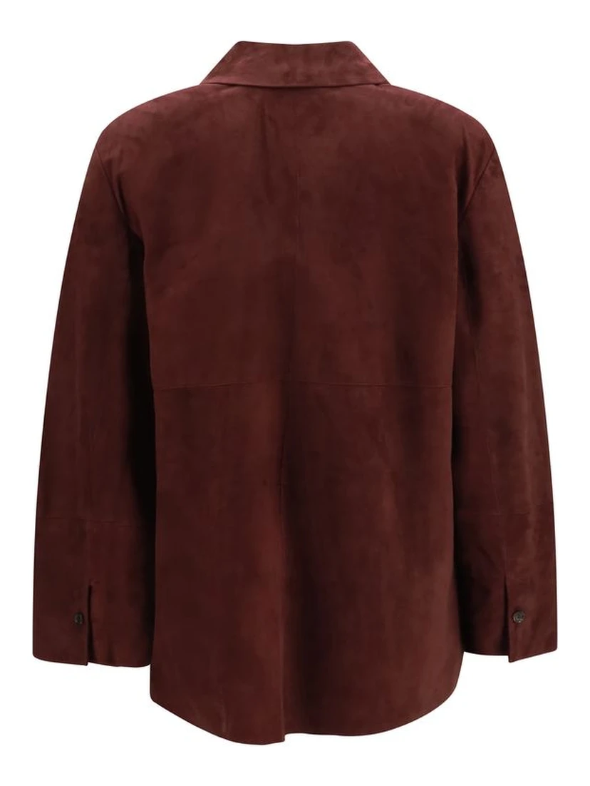 Bordeaux Lamb Ovis Aries Aries Leather Jacket