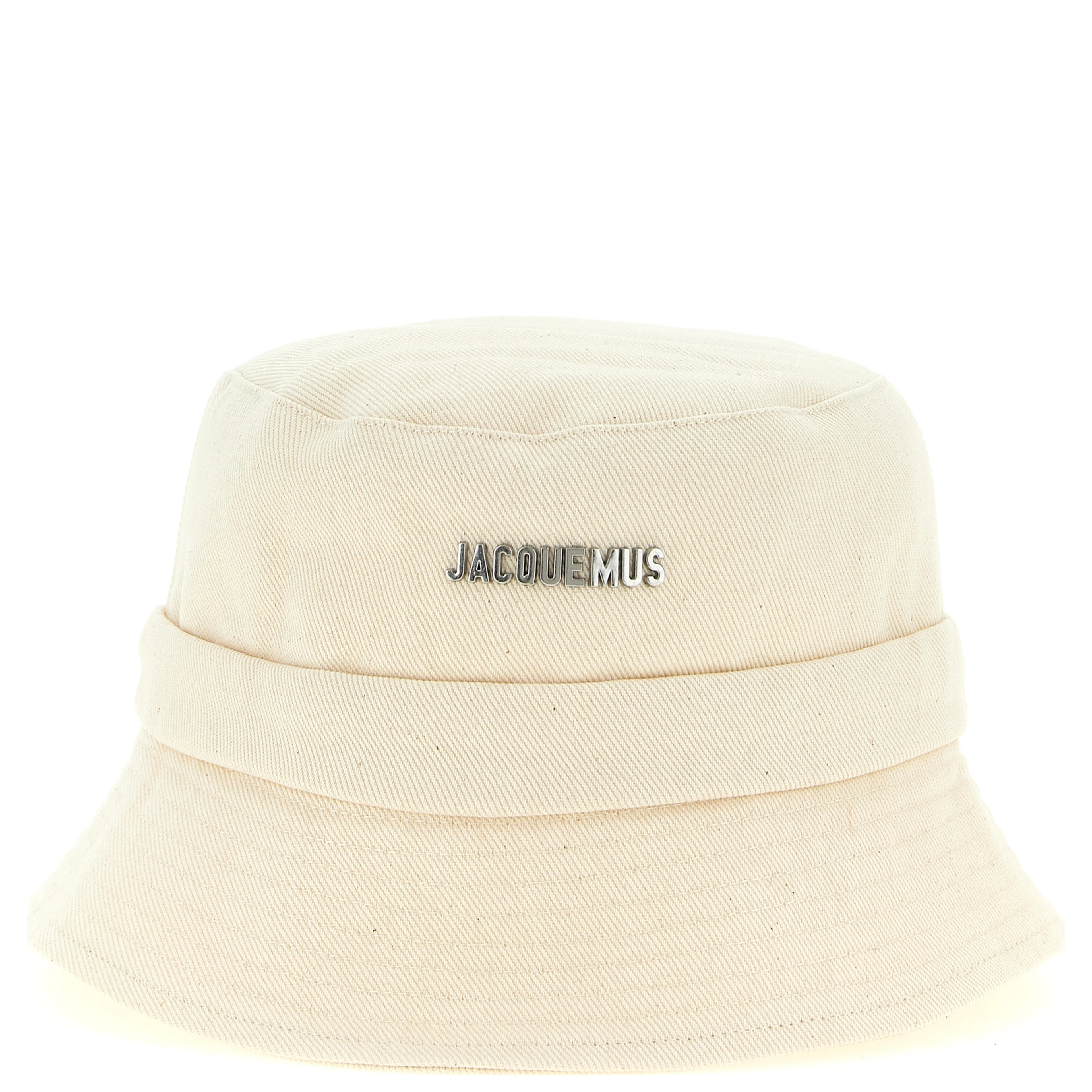 Beige Cotton Bucket Hat