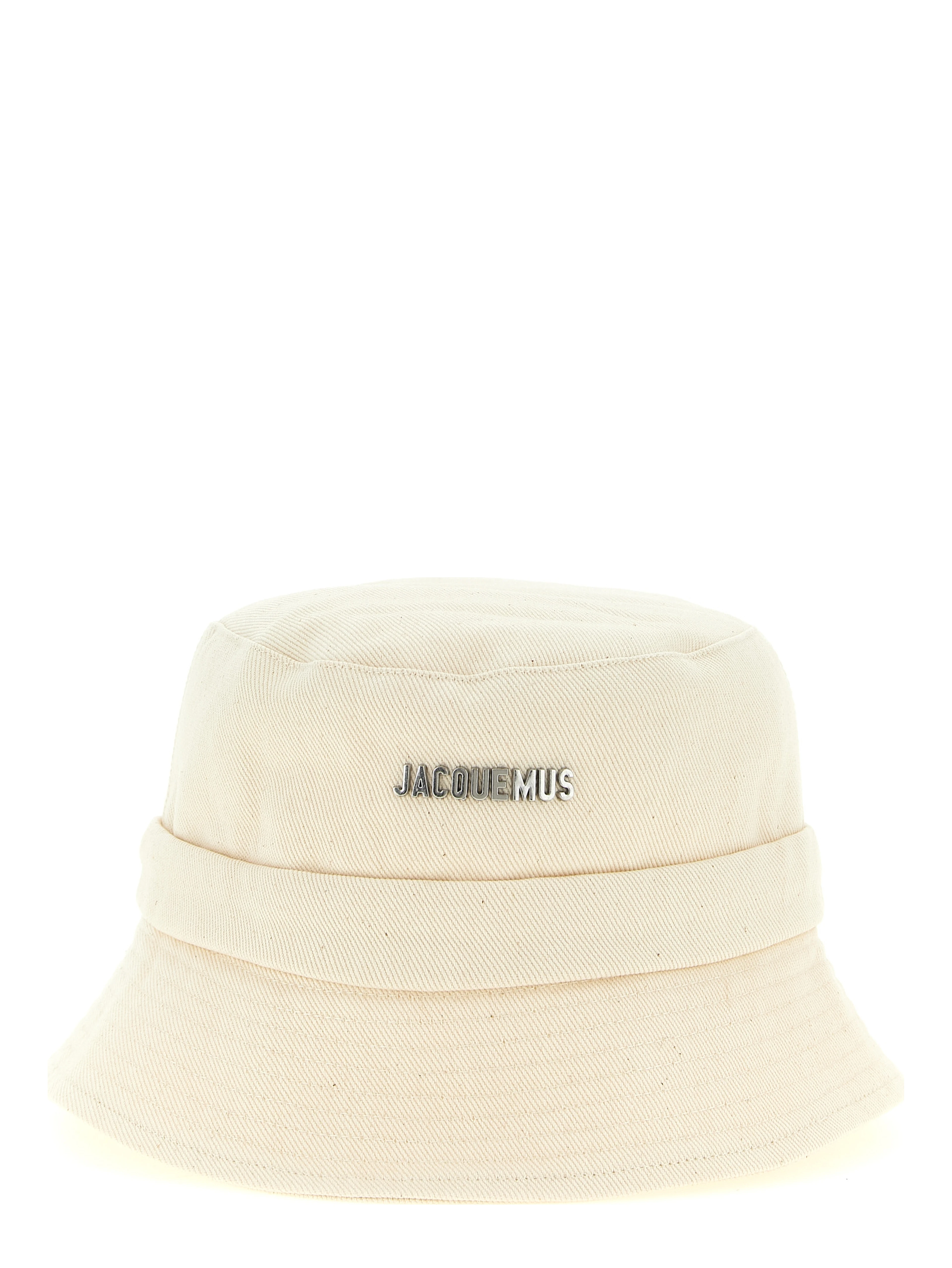 Beige Cotton Bucket Hat
