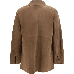 Brown Lamb Ovis Aries Aries Leather Jacket
