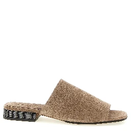 Brown Calfskin Slides