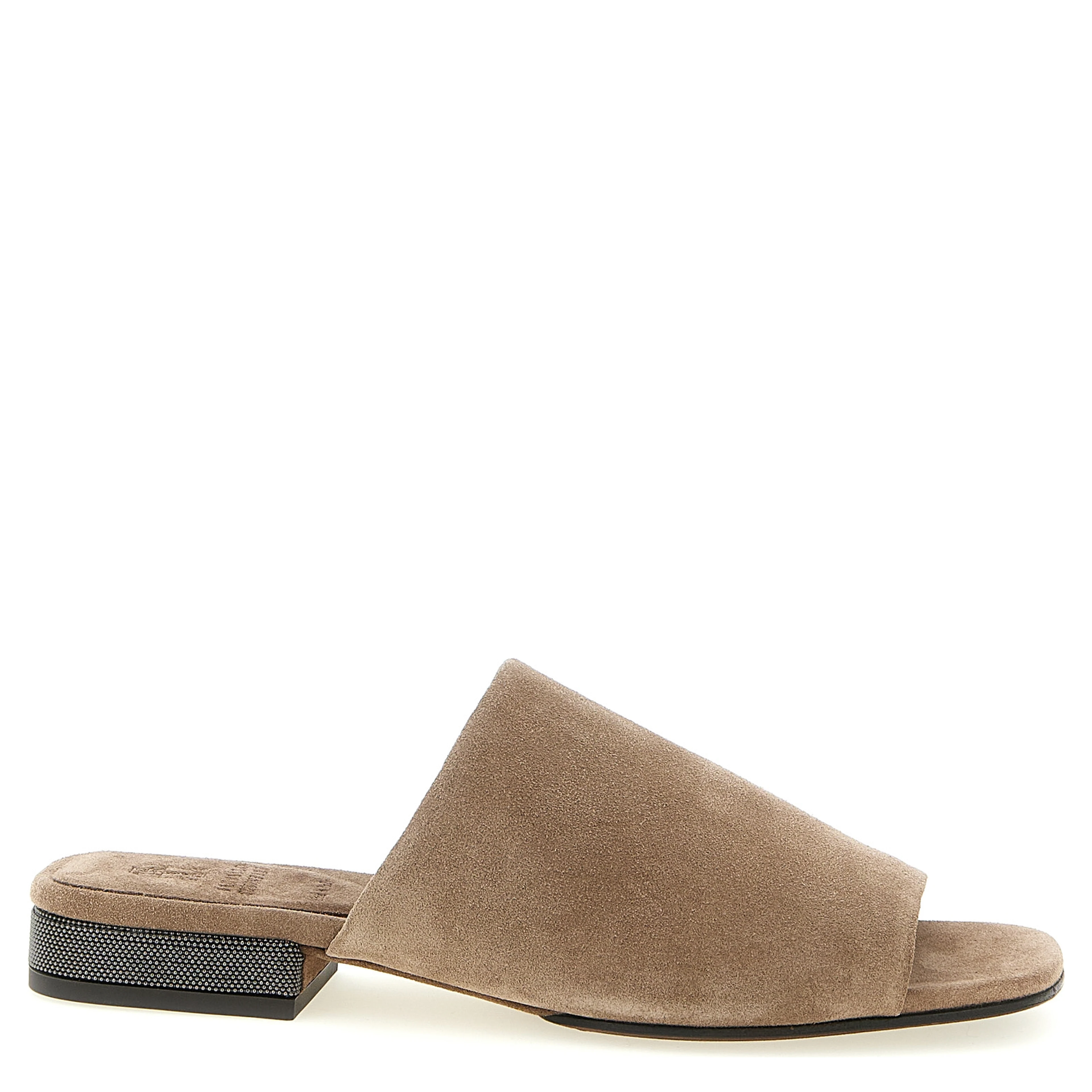 Brown Calfskin Slides