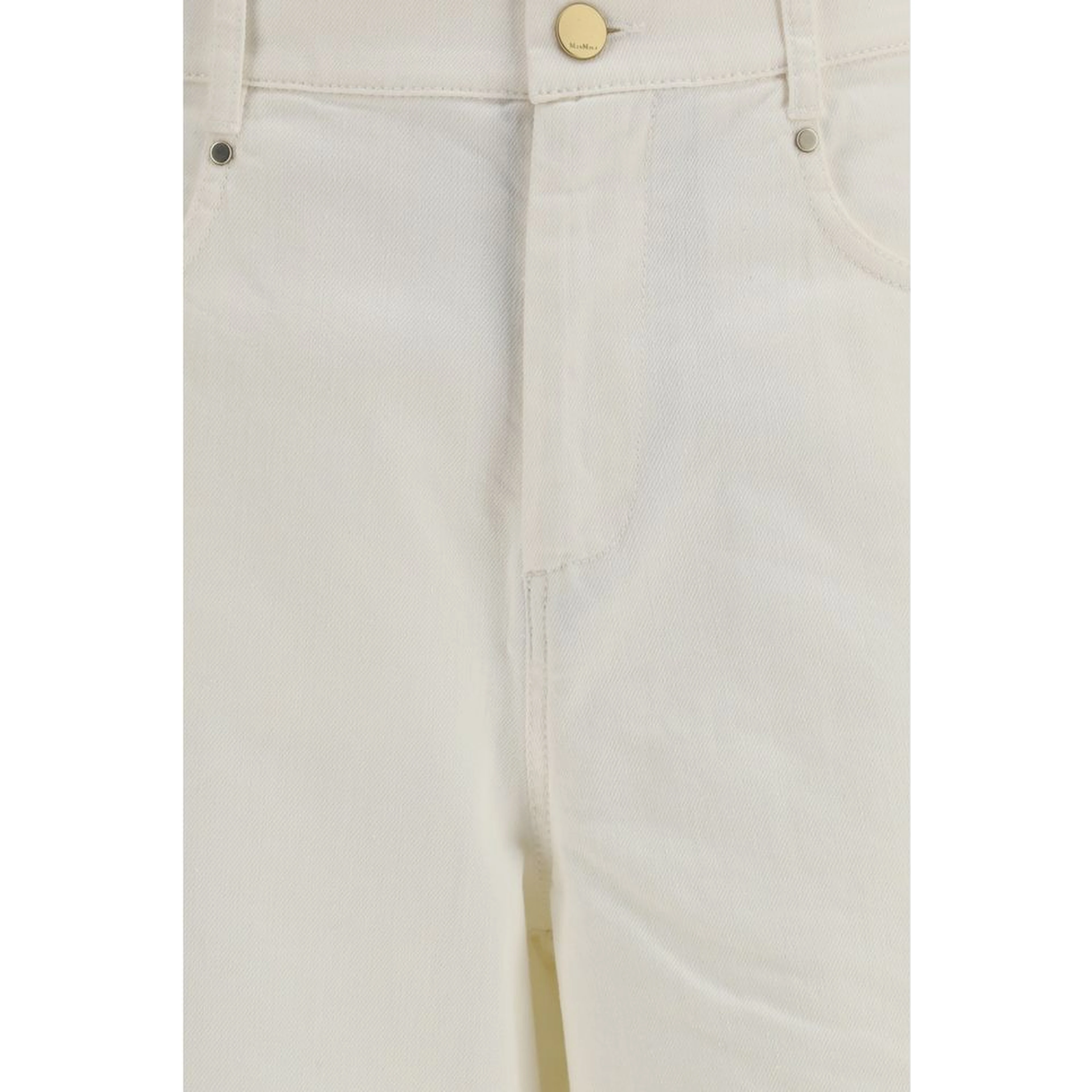 White Cotton Casual Pants