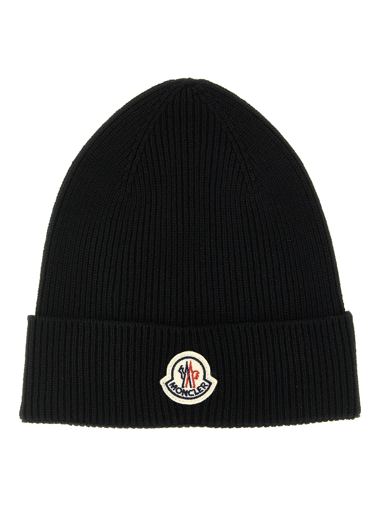 Black Virgin Wool Beanie