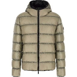 Beige Polyamide Full-Length Jacket