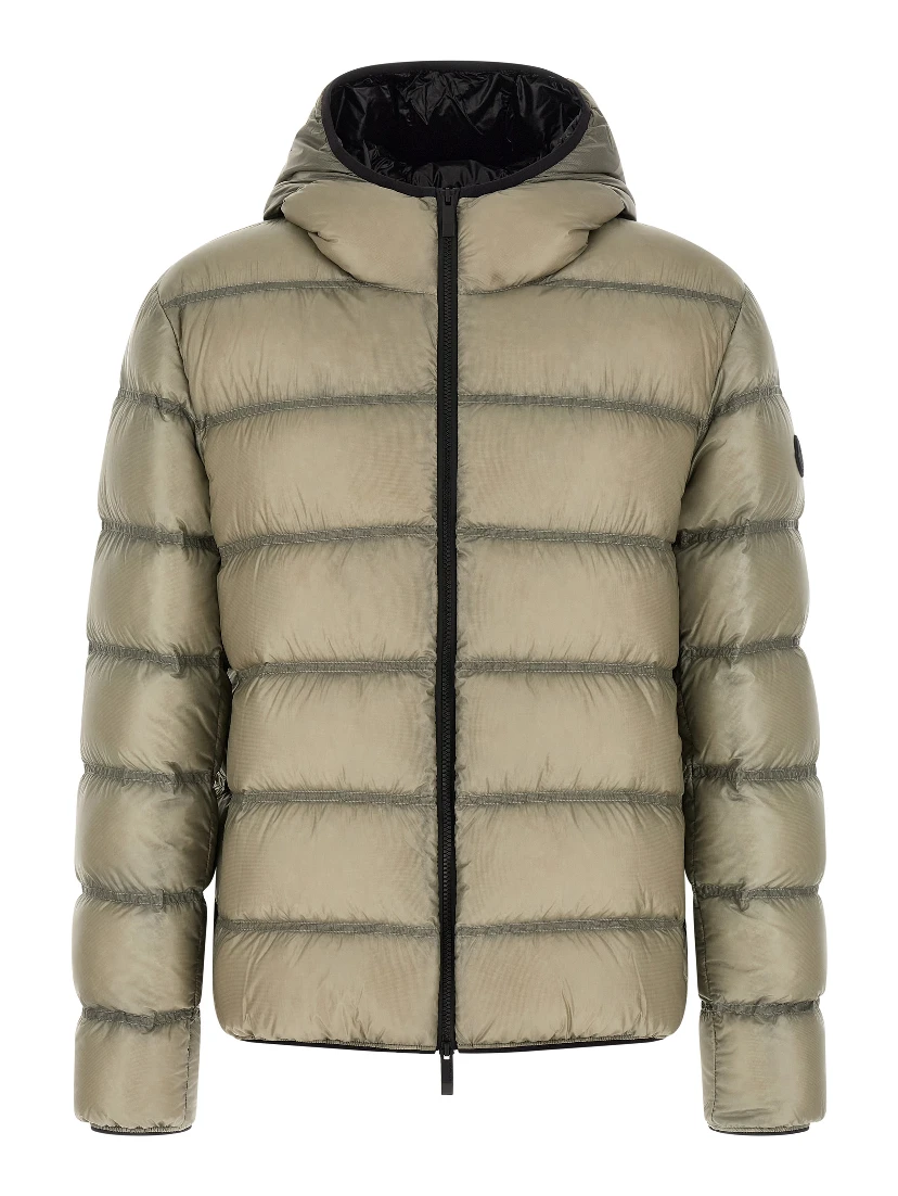 Beige Polyamide Full-Length Jacket