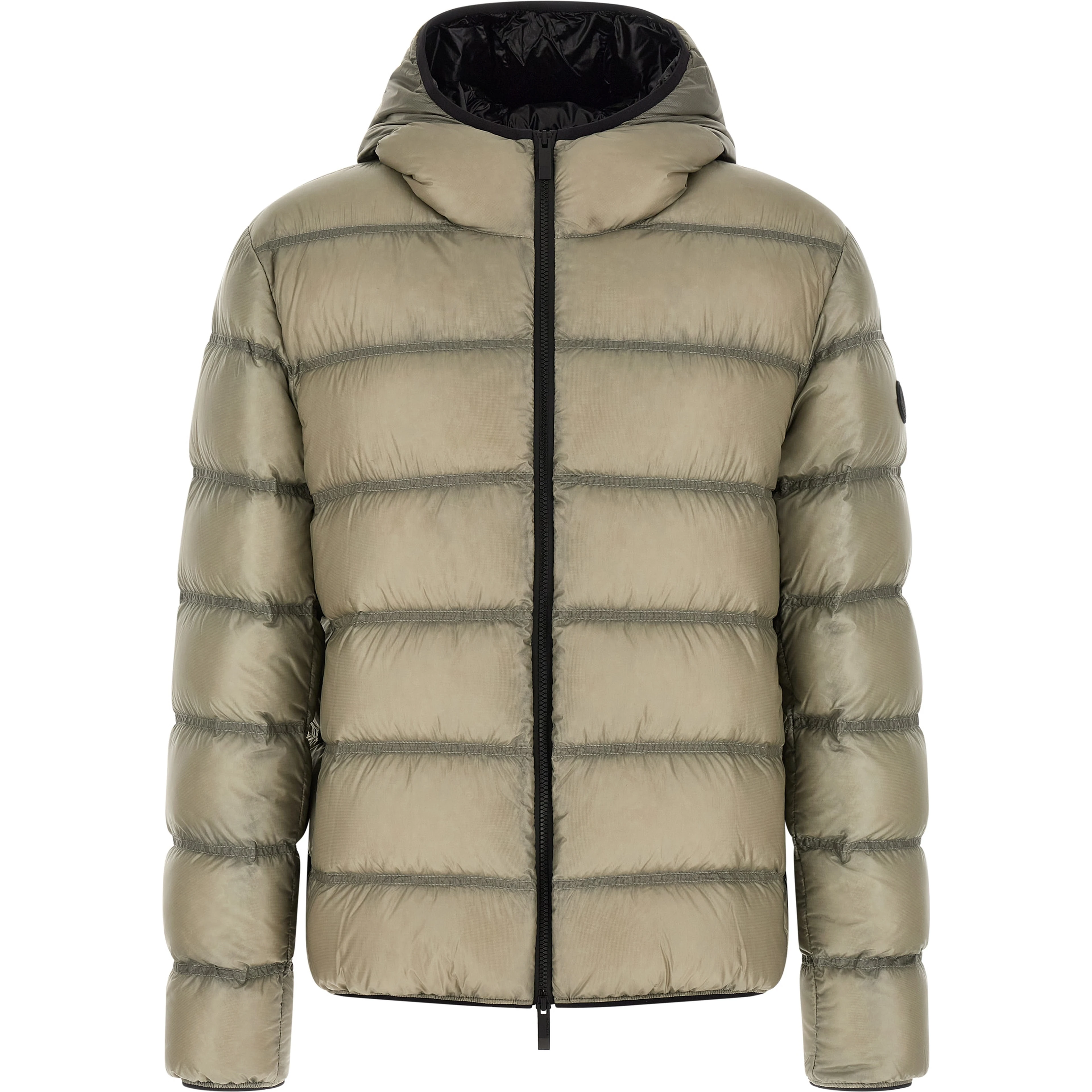 Beige Polyamide Full-Length Jacket