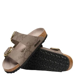 Gray Synthetic Flat Sandals