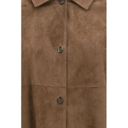 Brown Lamb Ovis Aries Aries Leather Jacket