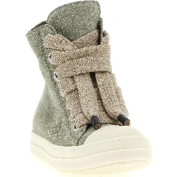 Bicolor Calfskin High Top Sneakers