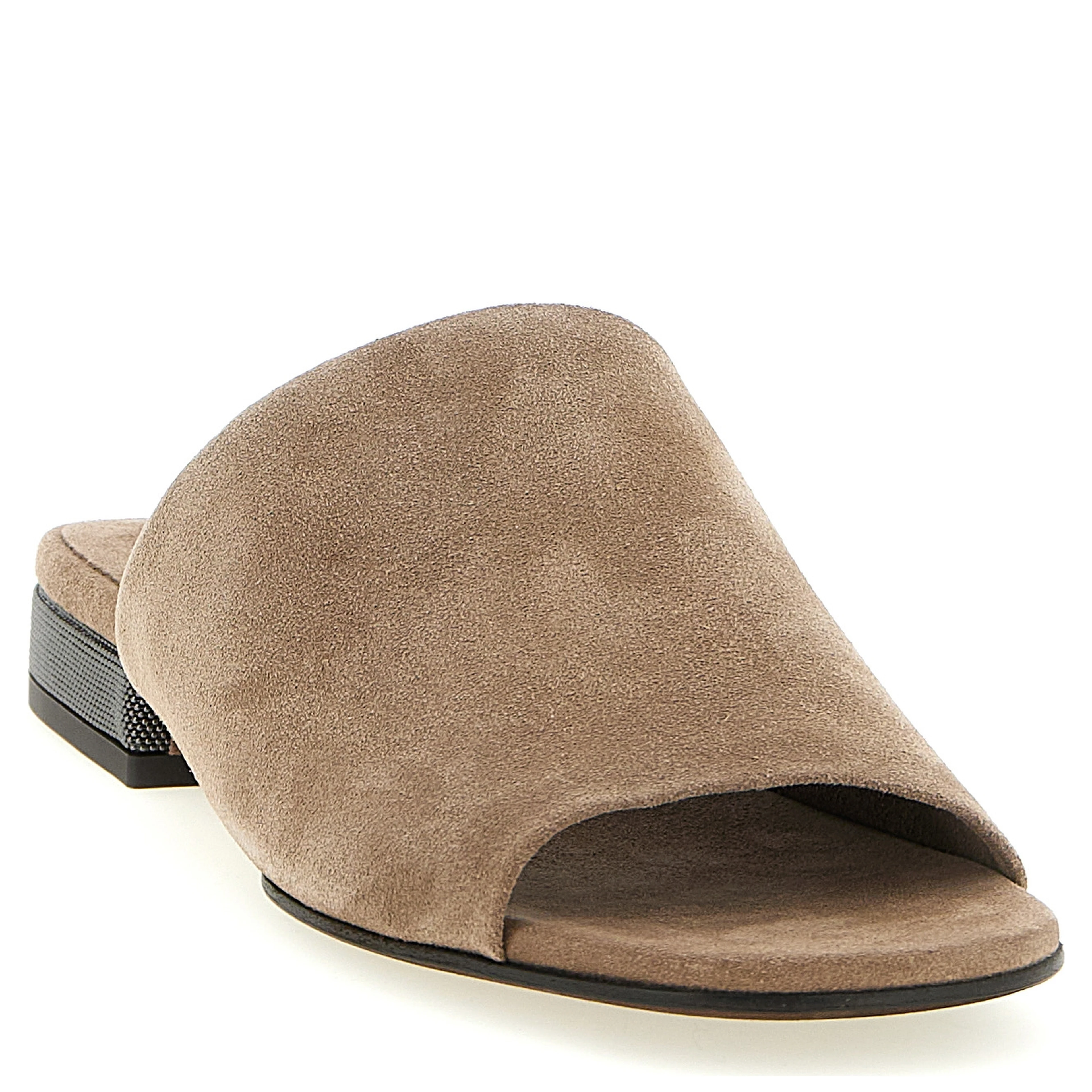 Brown Calfskin Slides