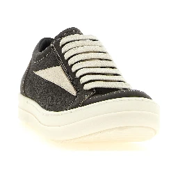Brown Lamb Leather Low Top Sneakers
