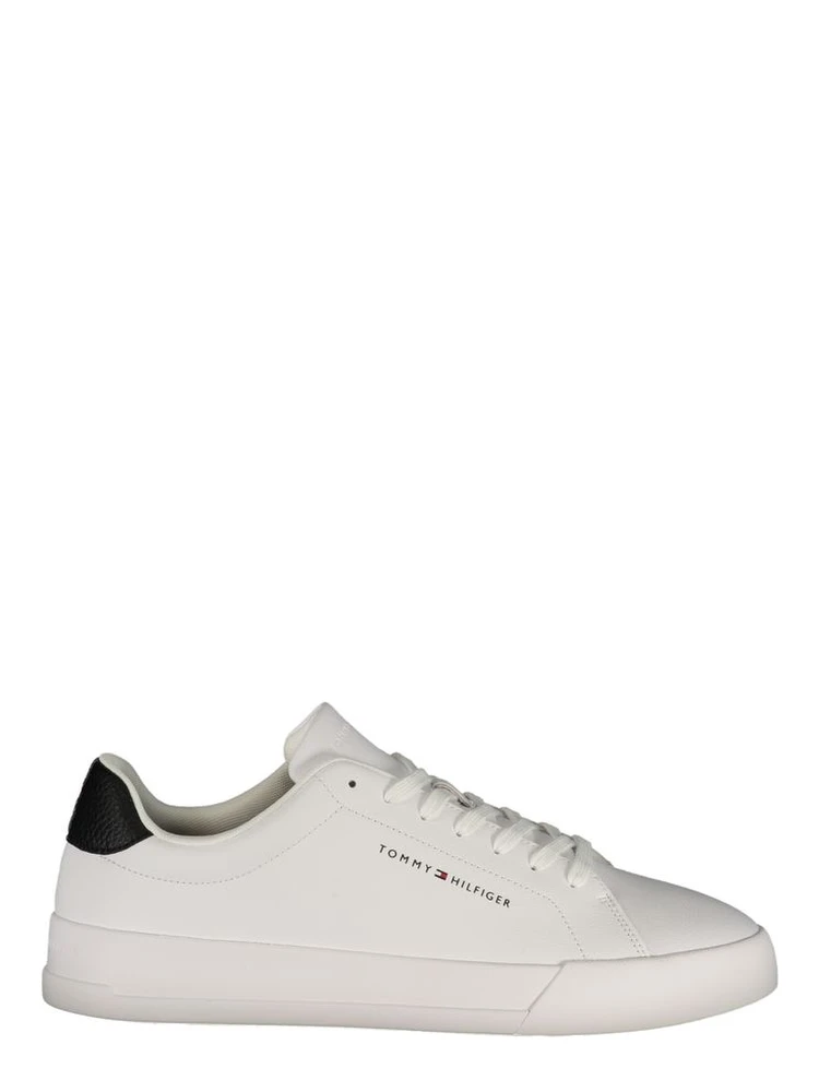 White Polyurethane Men Sneaker