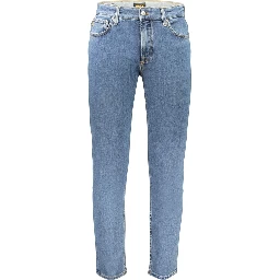 Blue Cotton Men's Jean