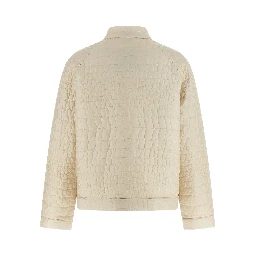 Beige Polyamide Full-Length Jacket
