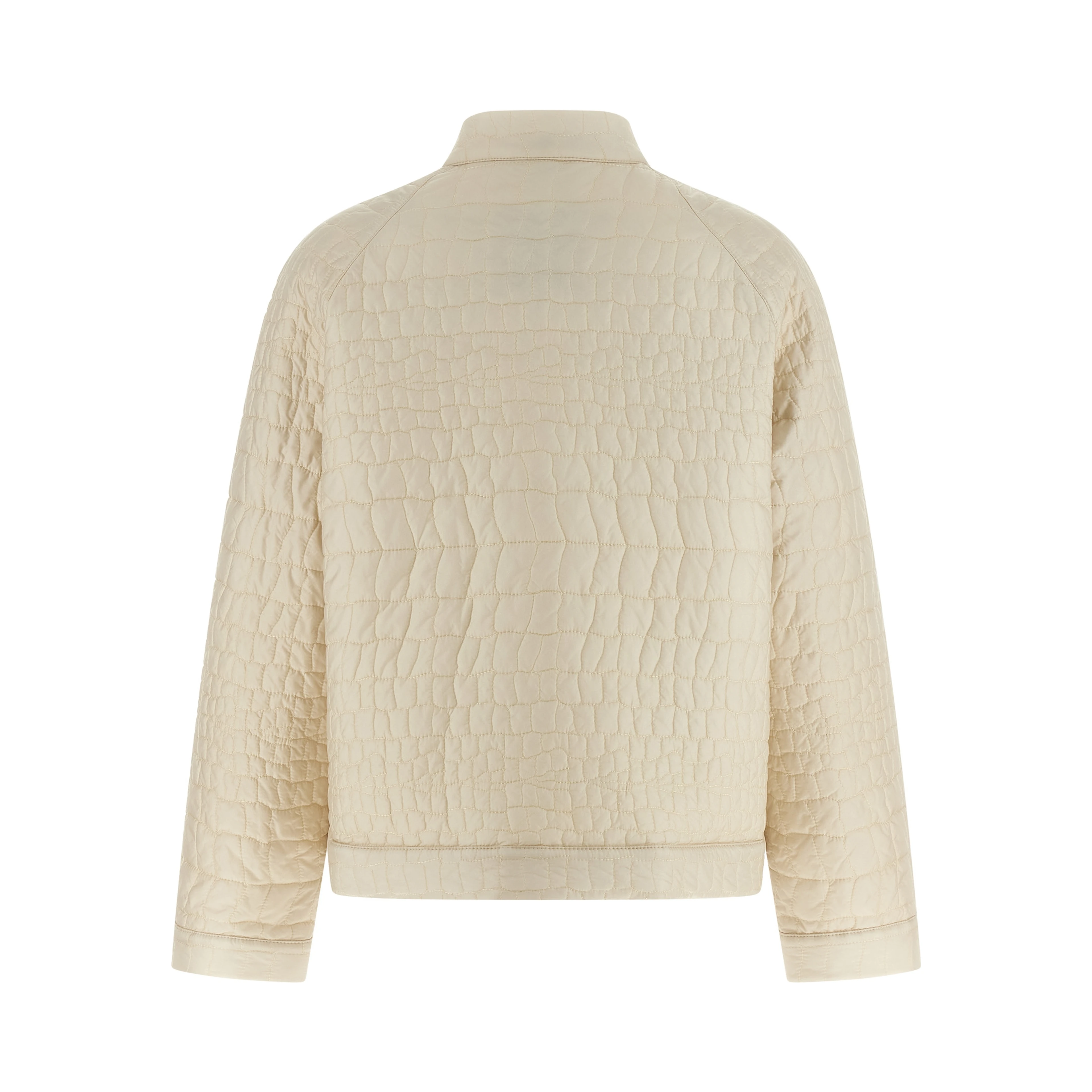 Beige Polyamide Full-Length Jacket