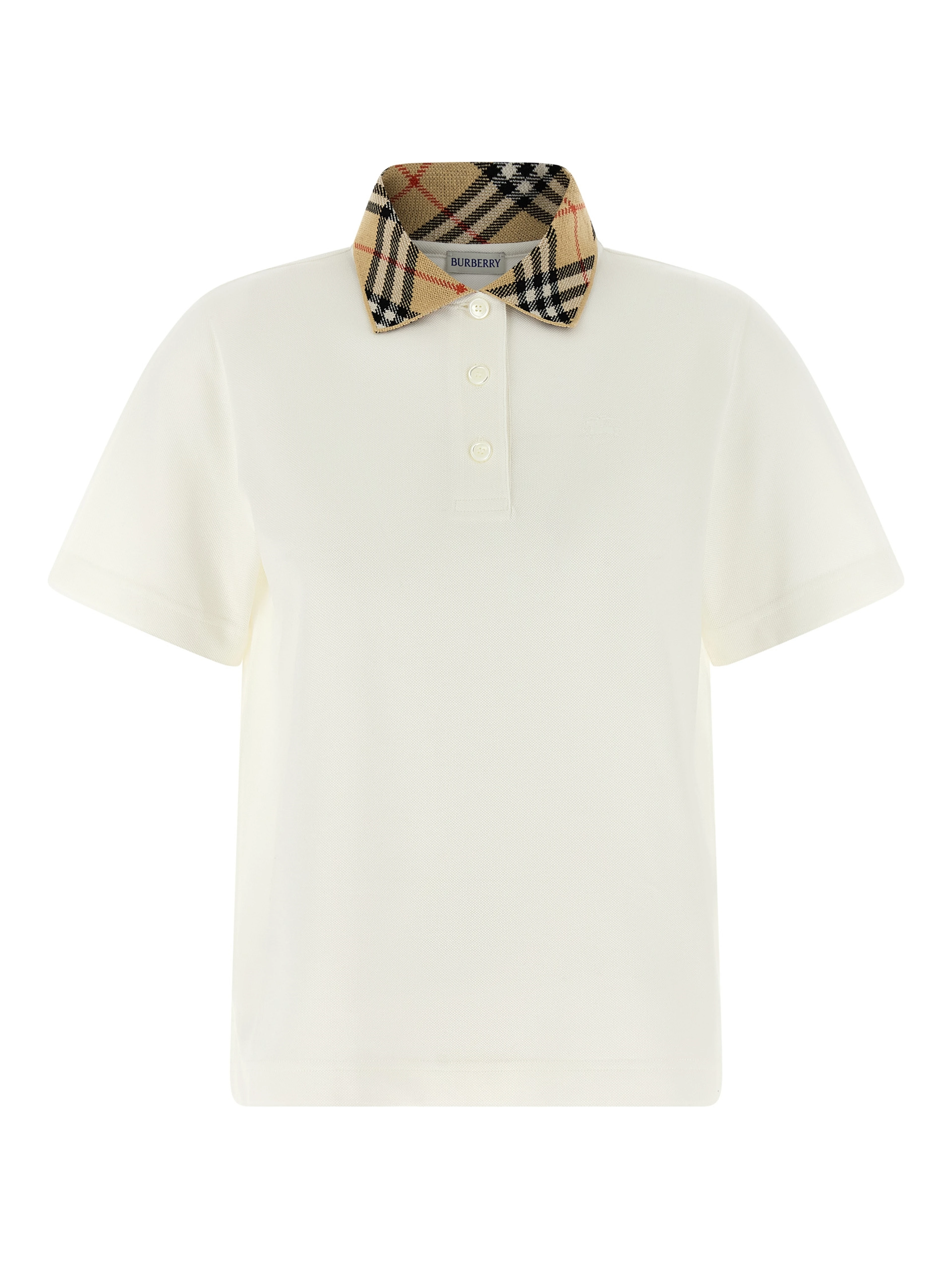 White Cotton Polo Shirt