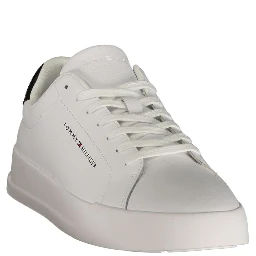 White Polyurethane Men Sneaker