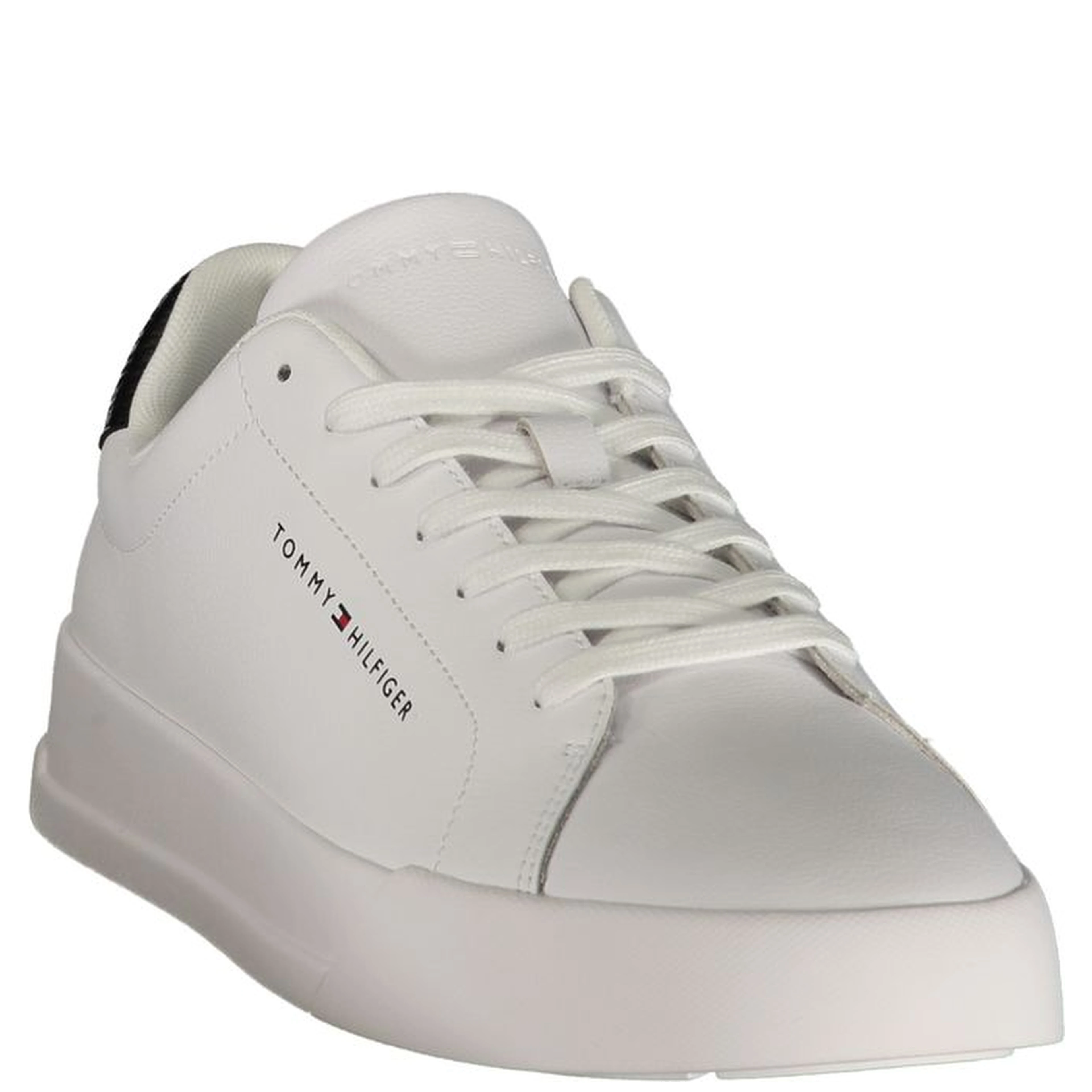 White Polyurethane Men Sneaker