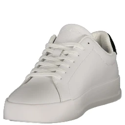 White Polyurethane Men Sneaker