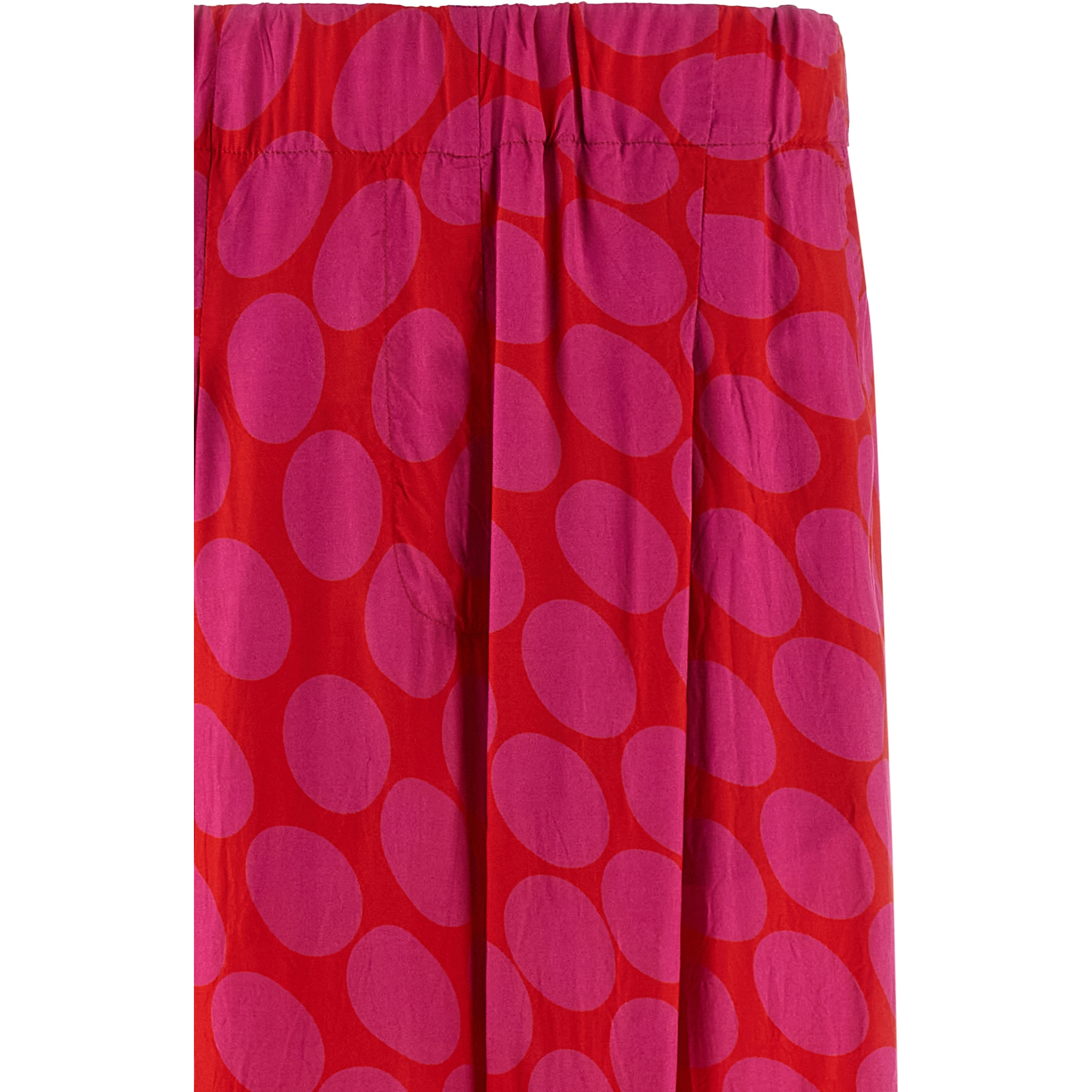 Fuchsia Viscose Casual Pants