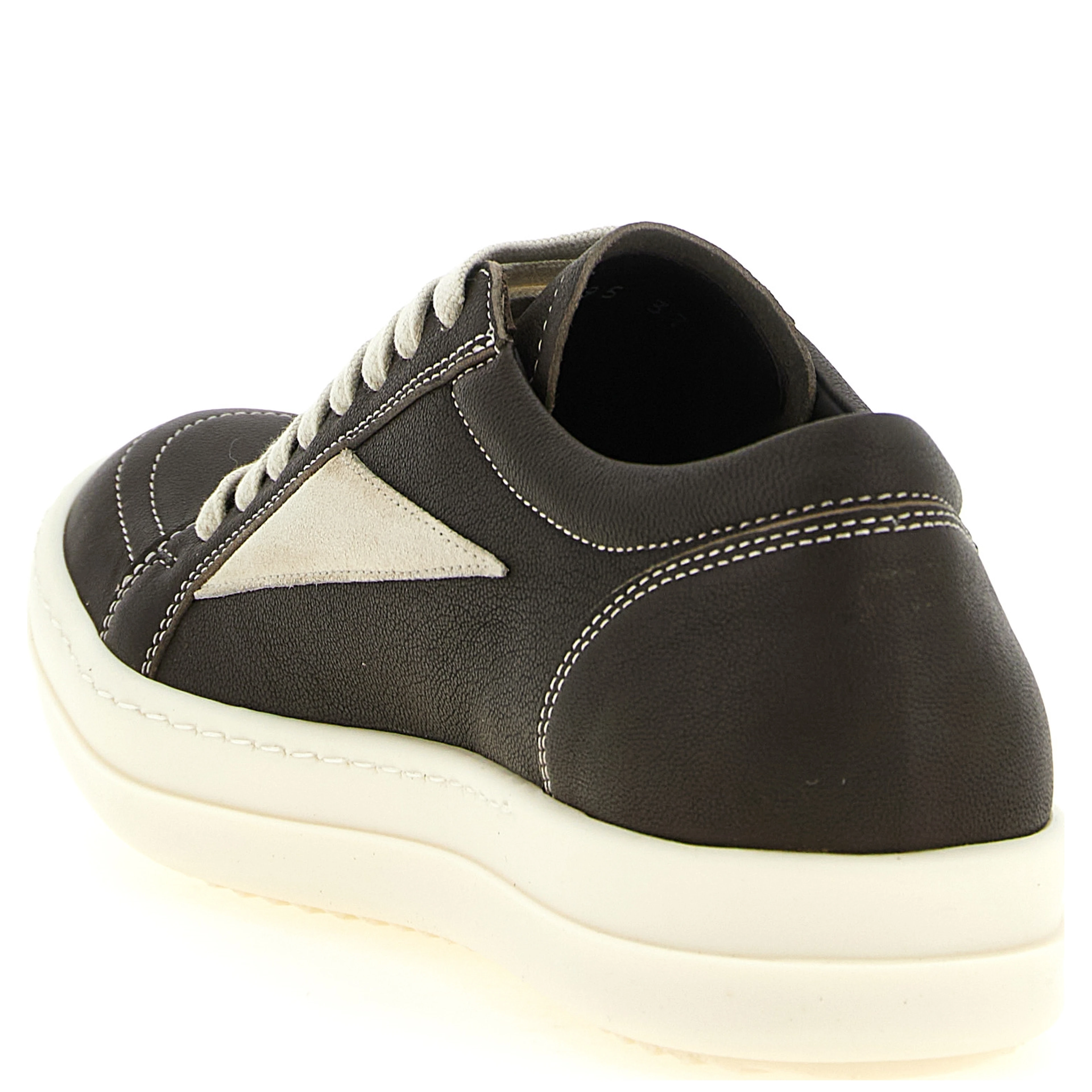 Brown Lamb Leather Low Top Sneakers