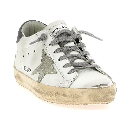 Gray Cowhide Low Top Sneakers