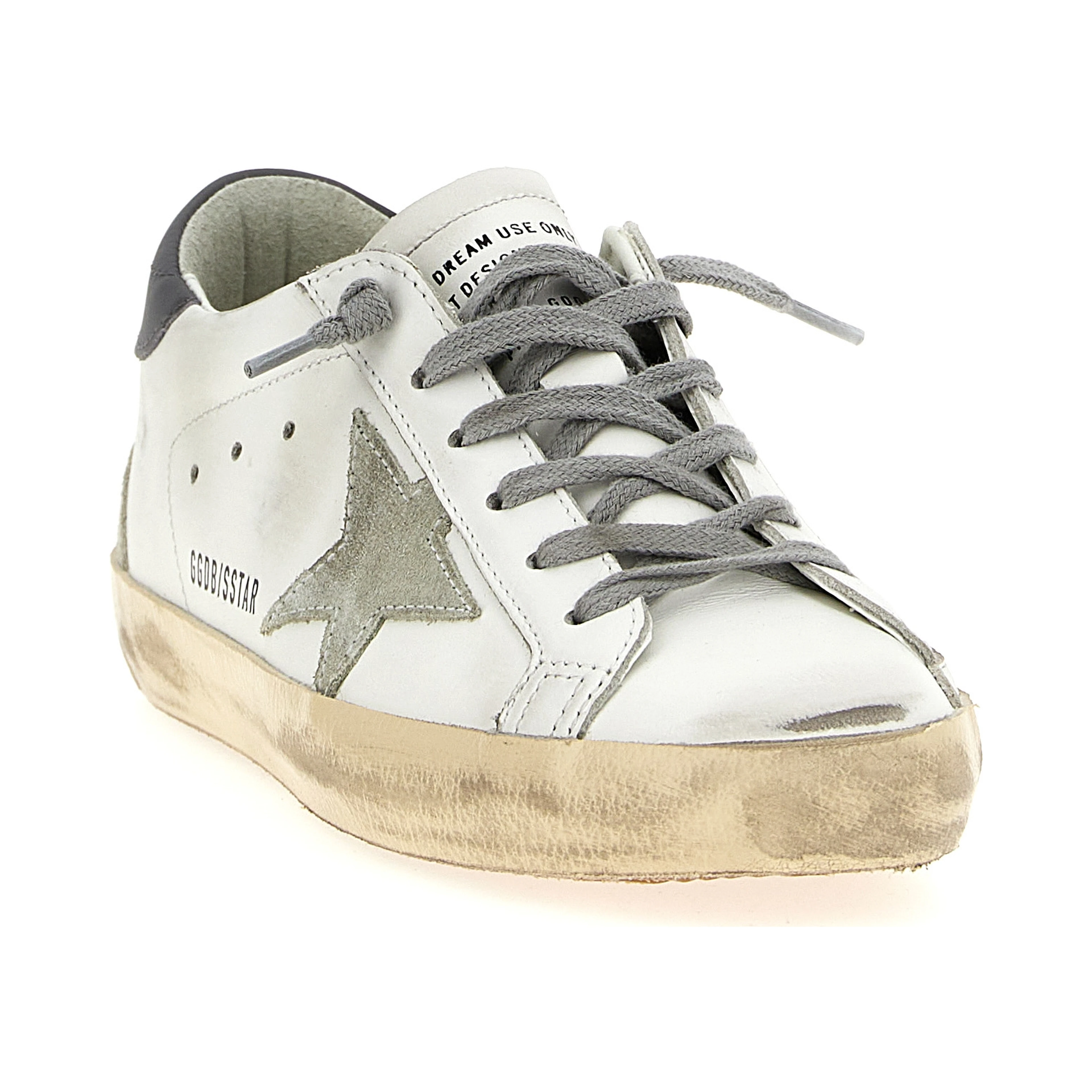 Gray Cowhide Low Top Sneakers