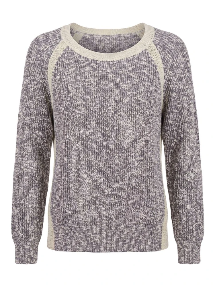 Grey Cotton Women's Sweater