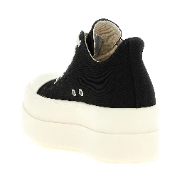 Black Cotton Chunky Sneakers