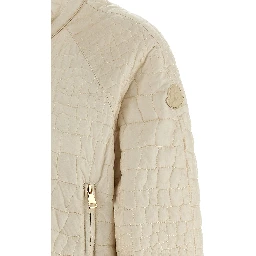 Beige Polyamide Full-Length Jacket