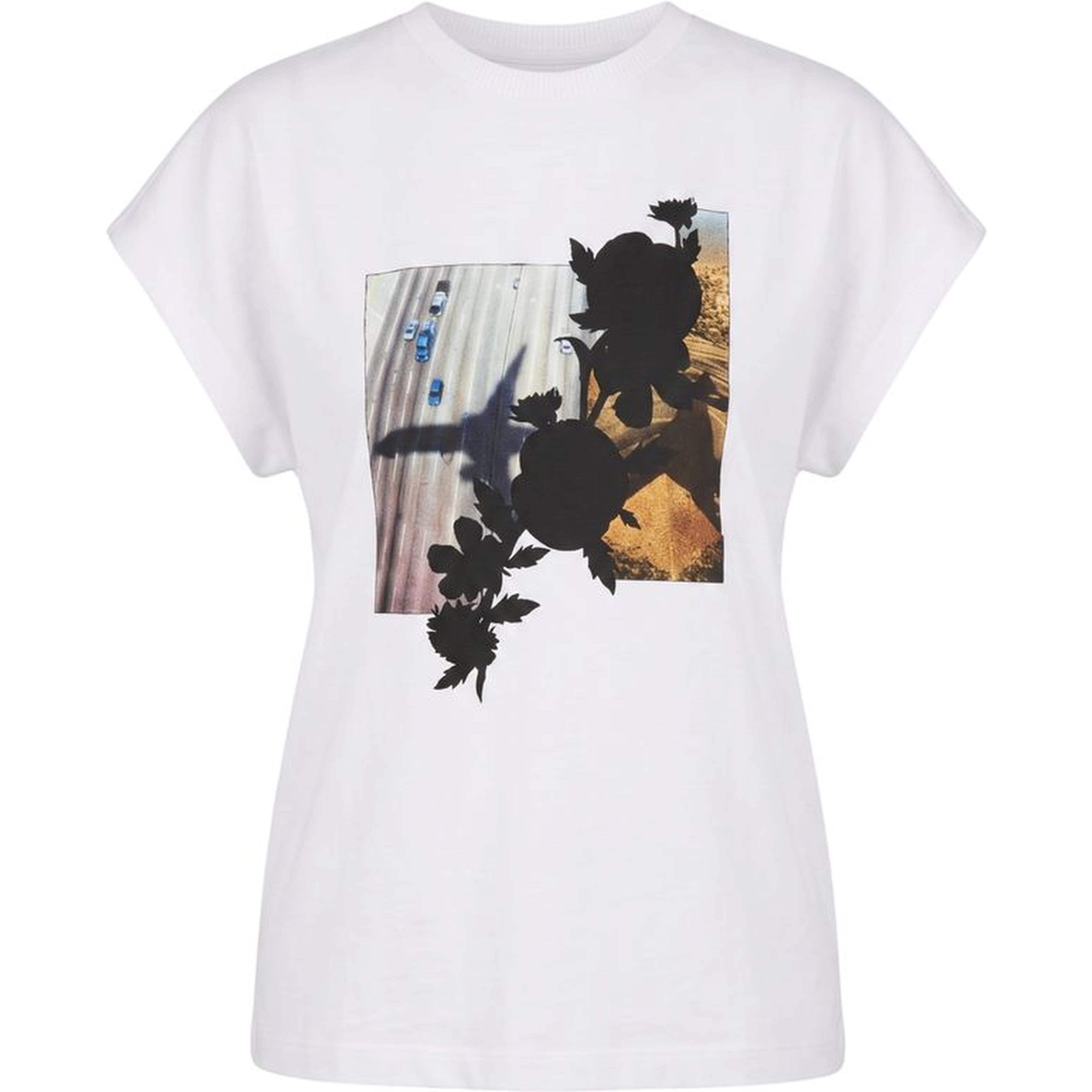 White Cotton Women T-Shirt