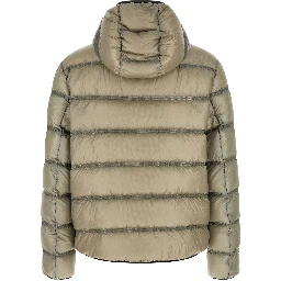 Beige Polyamide Full-Length Jacket