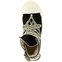 Black Cotton High Top Sneakers