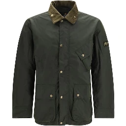 Bicolor Cotton Full-Length Jacket