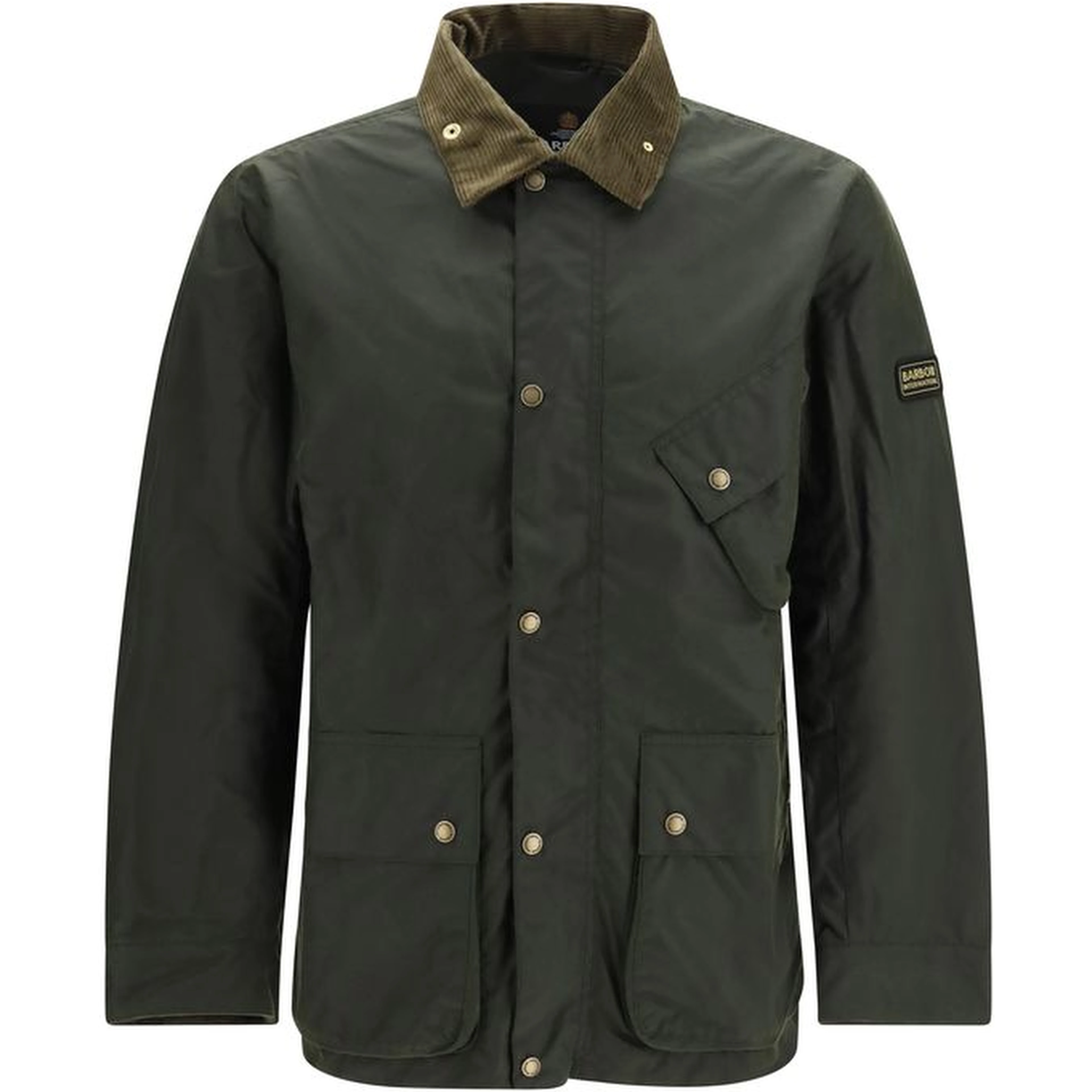 Bicolor Cotton Full-Length Jacket