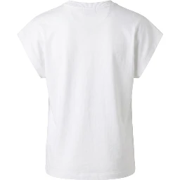 White Cotton Women T-Shirt