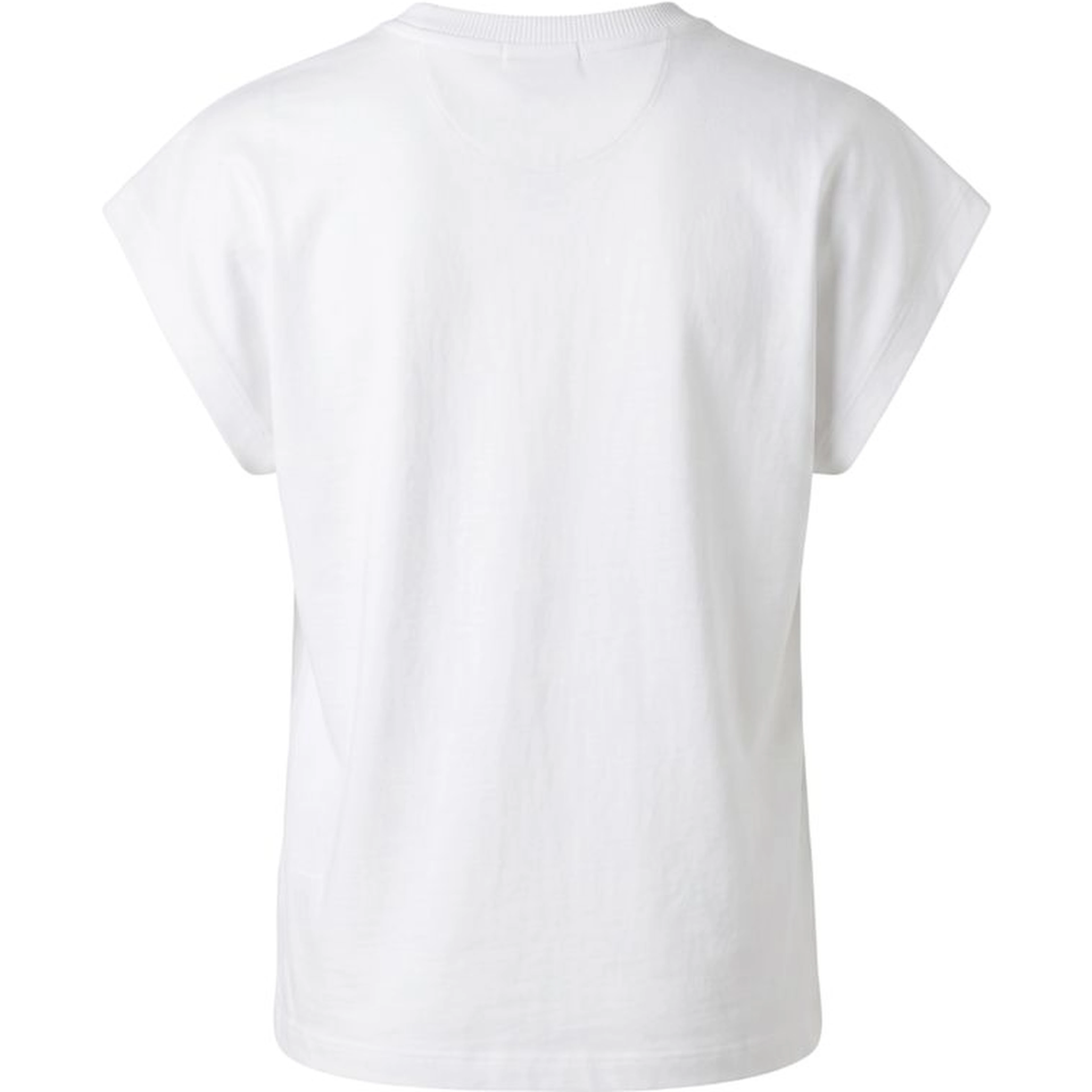 White Cotton Women T-Shirt