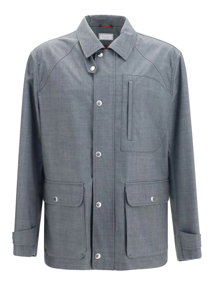 Gray Wool Oves Aries Full-Length Jacket