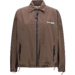 Brown Cotton Full-Length Jacket