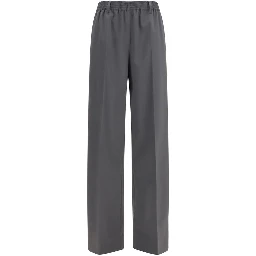 Gray Wool Oves Aries Casual Pants