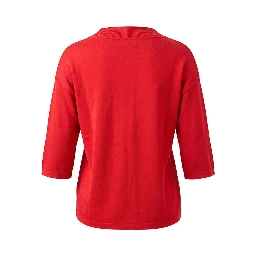 Red Viscose Women Sweater