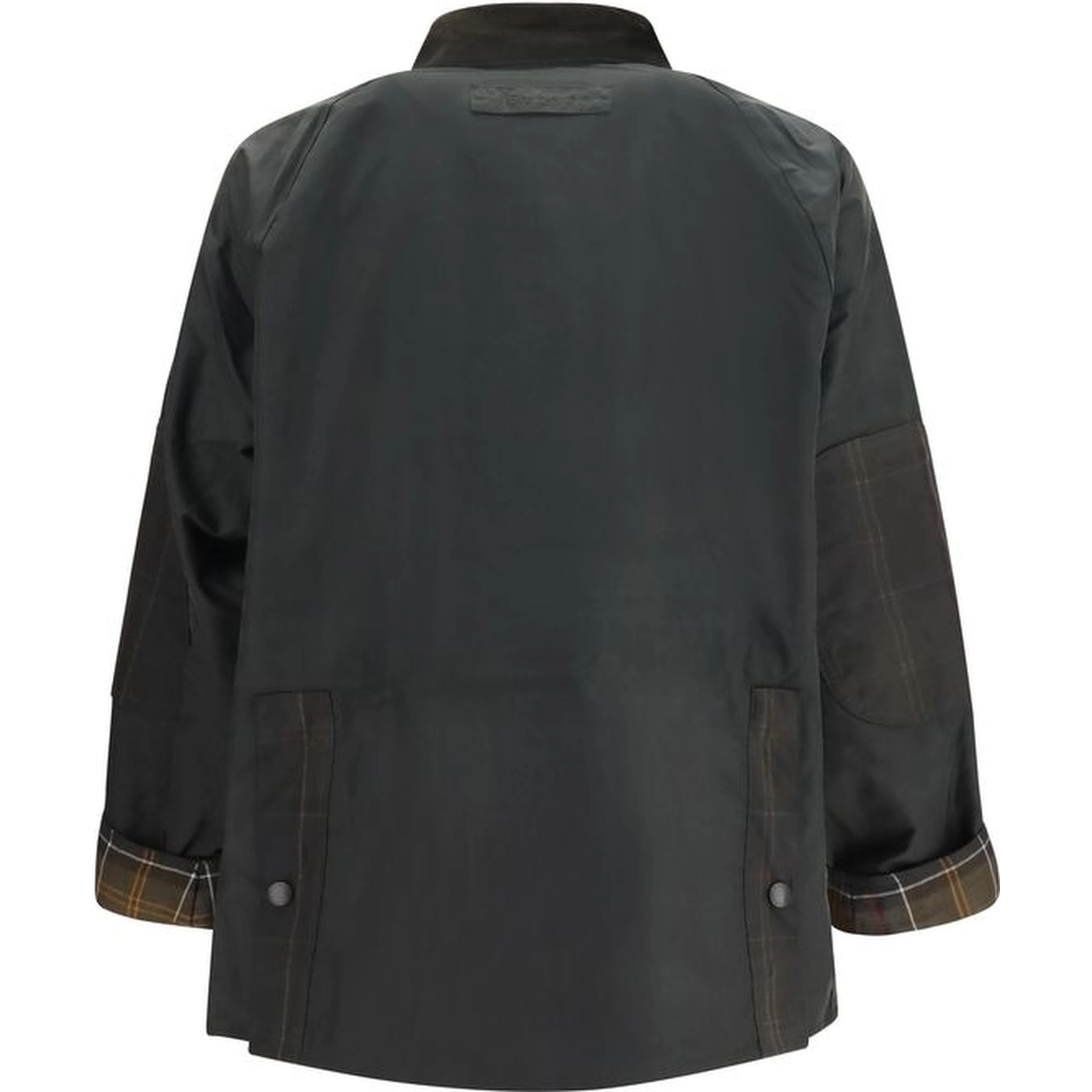 Bicolor Cotton Full-Length Jacket