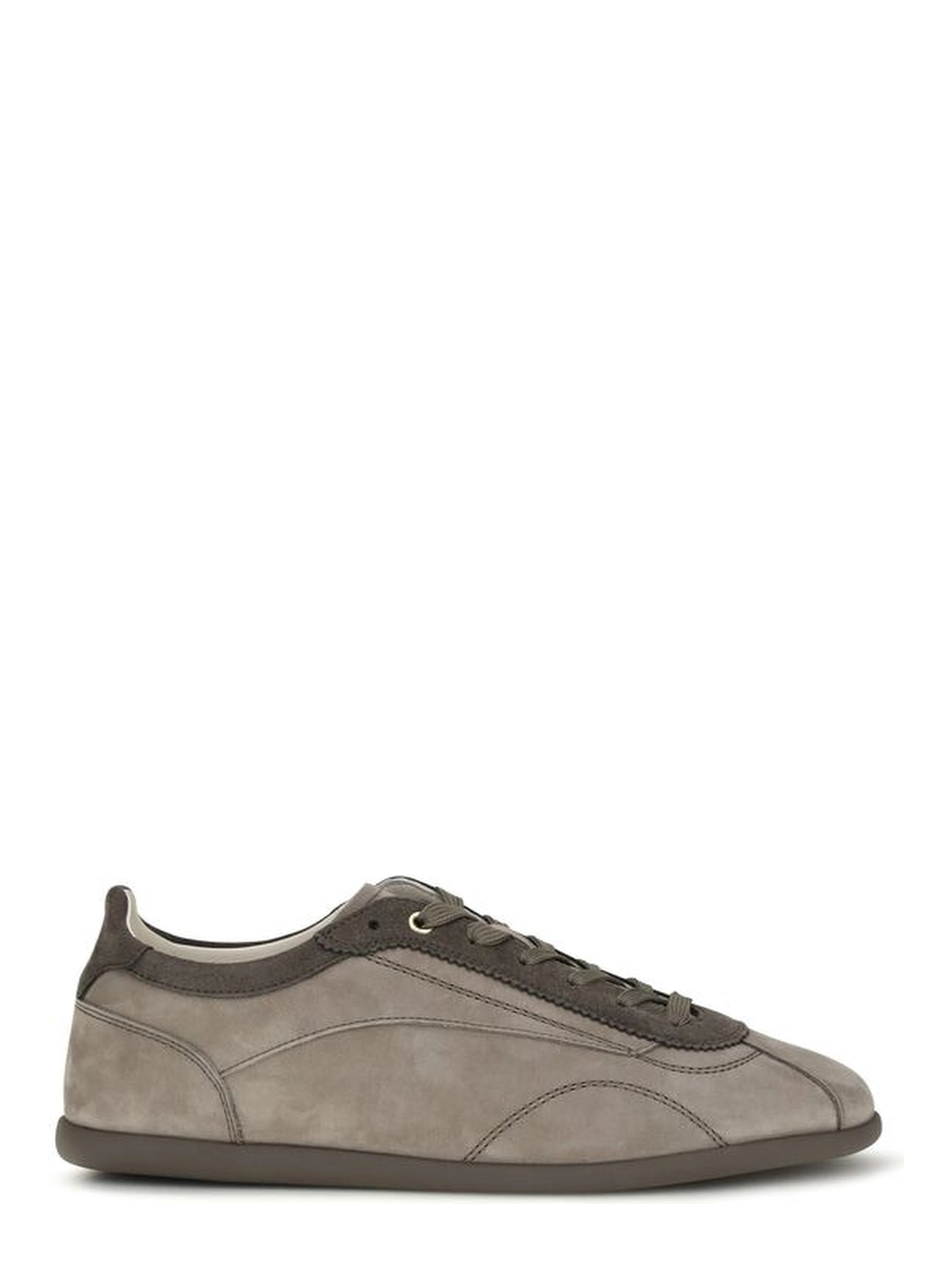 Gray Calf Leather Bos Taurus Sneakers